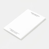 Post-it® Moderne Simple Élégant Blanc Professionnel (Incliné)