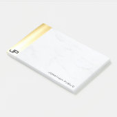 Post-it® Moderne Simple Modèle Élégant Or Et Marbre (Incliné)