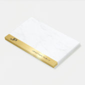 Post-it® Moderne Simple Modèle Élégant Or Et Marbre (Incliné)