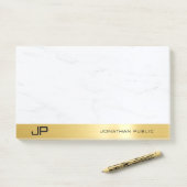 Post-it® Moderne Simple Modèle Élégant Or Et Marbre (Sur un bureau)