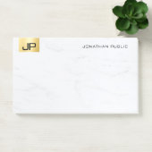 Post-it® Moderne Simple Modèle Or Et Marbre Élégant (Bureau)