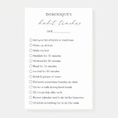 Post-it® Moderne Simple Noir Blanc Élégant Tracker Habit (Devant)