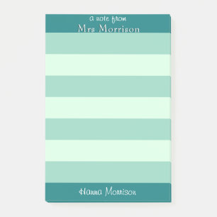 Post-it® Moderne Turquoise Office Enseignant Maman Étudiant