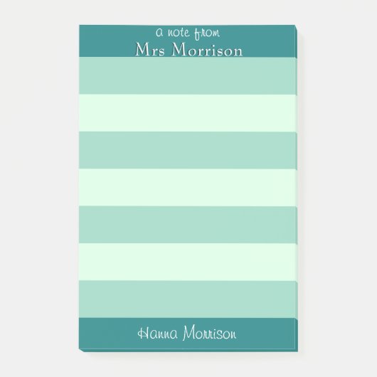 Post-it® Moderne Turquoise Office Enseignant Maman Étudiant (Devant)