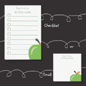 Post-It Modernes Petits Professeurs Pomme Verte