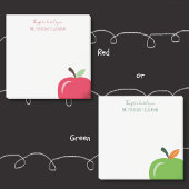Post-It Modernes Petits Professeurs Pomme Verte