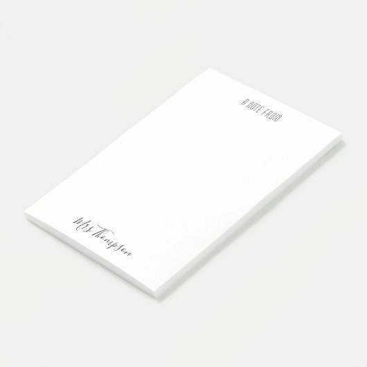 Post-it® Moderniser Une Note Du Nom De L'Enseignant Publier (Incliné)