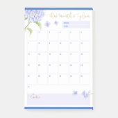 Post-it® Mois Planificateur Blue Hydrangea Flower (Devant)
