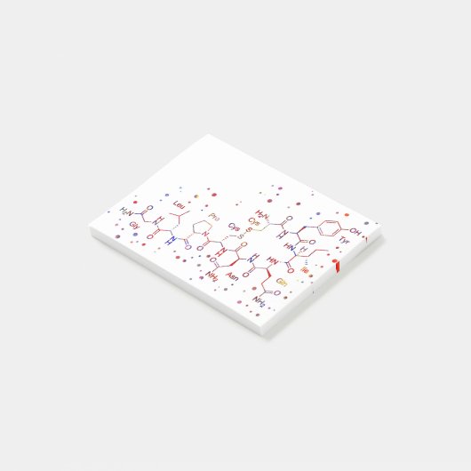 Post-it® Molécule d'oxytocine, molécules de l'amour (Incliné)