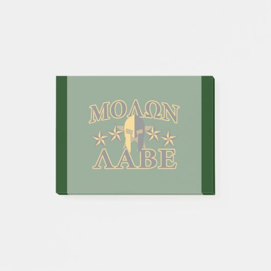 Post-it® Molon Labe Casque guerrier spartiate 5 étoiles (Devant)