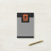 Post-it® Molon Labe Laurels guerrier spartiate en feu (Sur un bureau)