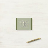Post-it® Molon Labe Spartan 5 étoiles Olive Green (Sur un bureau)