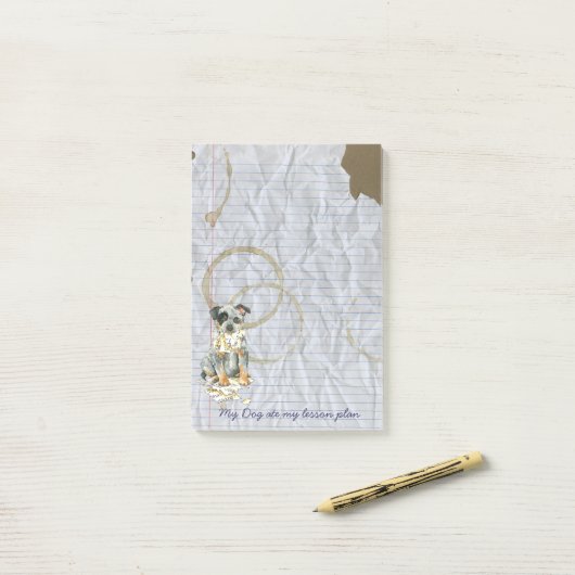 Post-it® Mon ACD a mangé mon plan de cours (Sur un bureau)