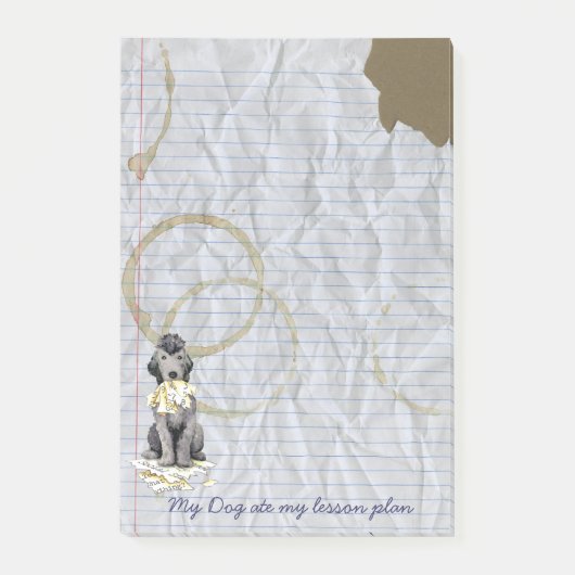 Post-it® Mon Bedlington a mangé mon plan de leçon Notes pos (Devant)