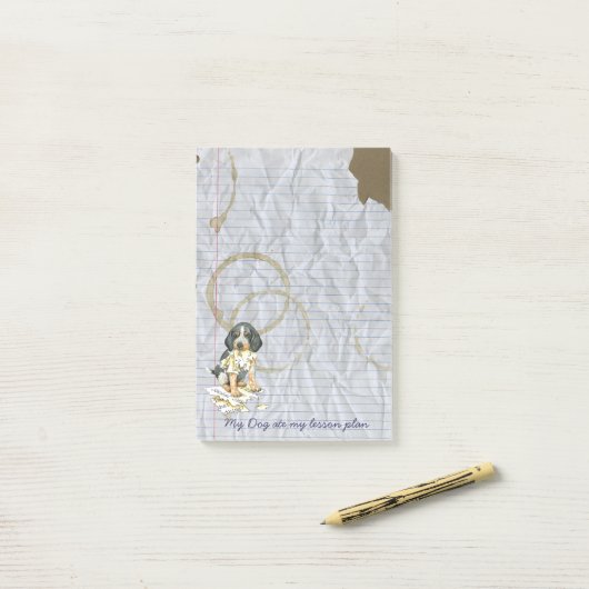 Post-it® Mon Bluetick Ate Mon plan de leçon (Sur un bureau)