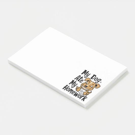 Post-it® Mon chien a mangé mes devoirs (Incliné)
