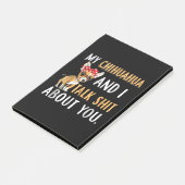 Post-it® Mon Chihuahua Et Moi Parlons De Vous Cadeau Amoure (Incliné)