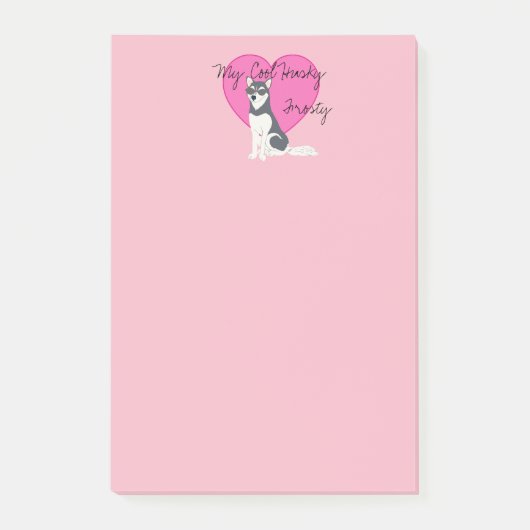 Post-it® Mon Cool Husky en rose (Devant)