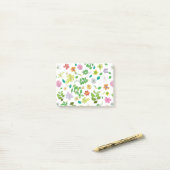 Post-it® Mon design de fleurs 6 (Sur un bureau)