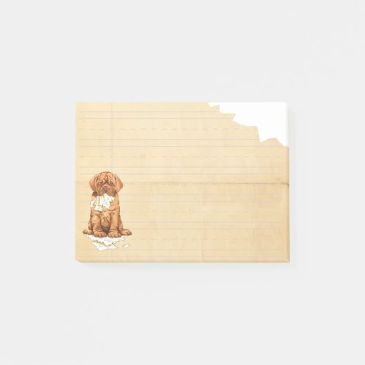 Post-it® Mon Dogue de Bordeaux Mange Mes devoirs (Devant)