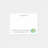 Post-it® Mon dragon et moi avons fait des plans  (Devant)