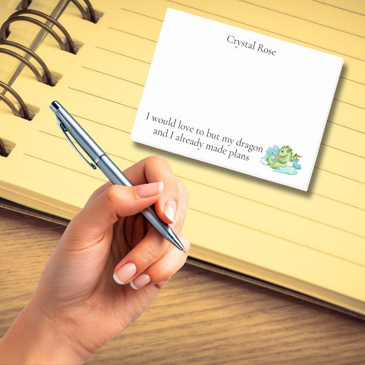 Post-it® Mon dragon et moi avons fait des plans 