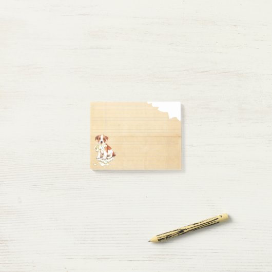 Post-it® Mon Fils Russell Terrier A Mangé Mes Devoirs (Sur un bureau)