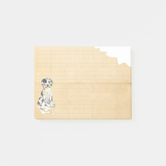 Post-it® Mon great dane a mangé mon travail (Devant)