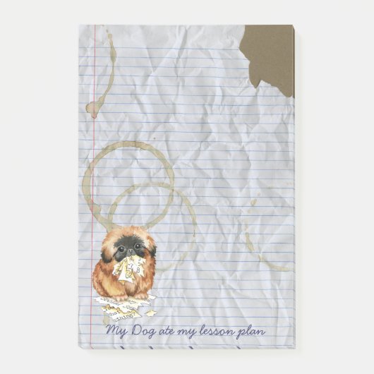 Post-it® Mon Pekingese Mange mon plan de leçon (Devant)