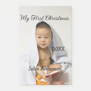 Post-it® Mon premier Noël ajoute nom de bébé date année pho