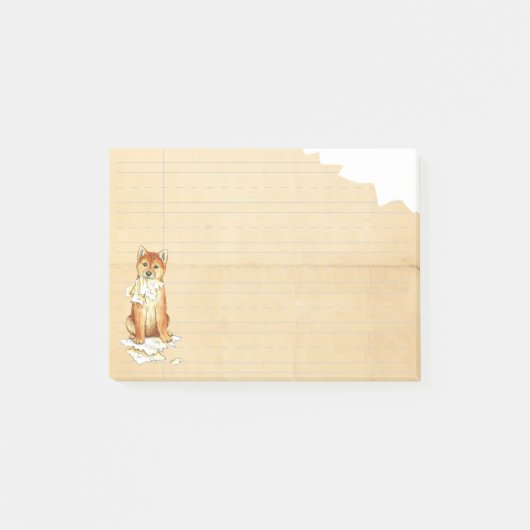 Post-it® Mon Shiba Inu a mangé mon travail (Devant)
