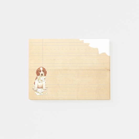 Post-it® Mon Springer gallois Mange Mes devoirs (Devant)