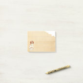Post-it® Mon Springer gallois Mange Mes devoirs (Sur un bureau)