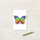 Post-it® Monarque papillon arc-en-ciel (Sur un bureau)