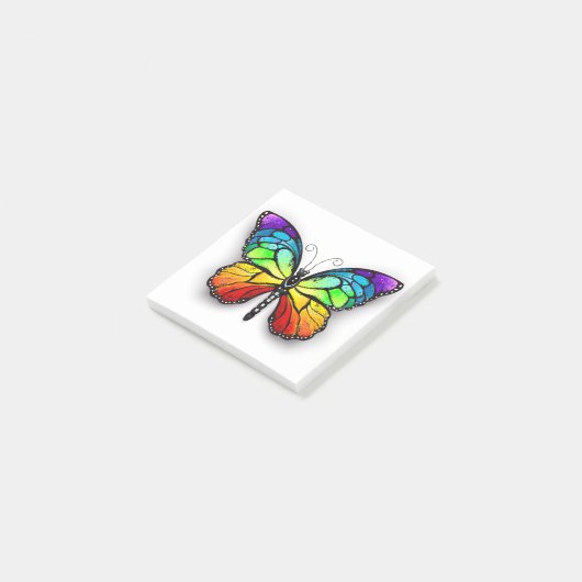 Post-it® Monarque papillon arc-en-ciel (Incliné)