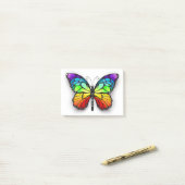 Post-it® Monarque papillon arc-en-ciel (Sur un bureau)