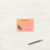 Post-it® Monarque papillon Orange Gold Inspiration (Sur un bureau)