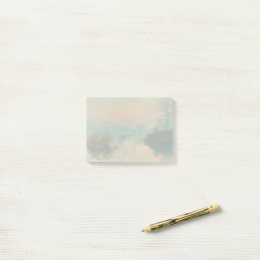 Post-it® Monet Sunset Seine Beaux-Art Impressionnisme (Sur un bureau)