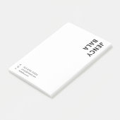 Post-it® Monochrome Modern Minimal Black White Design (Incliné)