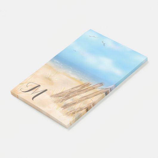 Post-it® Monogram Beach Scene | Vous Customisez (Incliné)