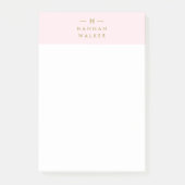 Post-it® Monogram Blush | Elegant Gold Minimum (Devant)
