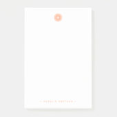 Post-it® Monogram Coral Peach Pink (Devant)