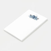 Post-it® Monogram Dusty Blue et Navy Floral (Incliné)
