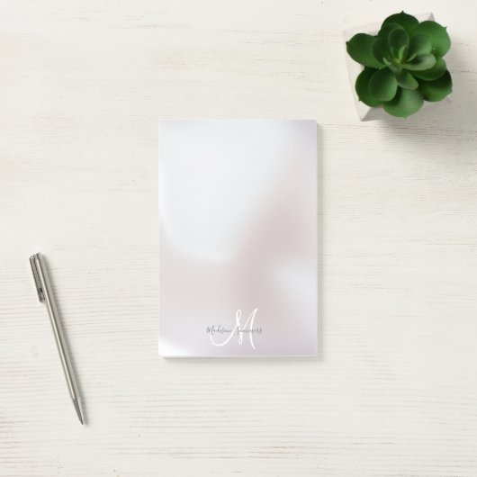Post-it® Monogram Iridescente Pearl Shimmer Post It Notes (Bureau)