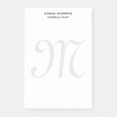 Post-it® Monogram Modern Simple Minimalist Plain (Devant)