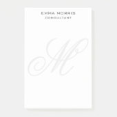 Post-it® Monogram Modern Simple Minimalist Plain (Devant)
