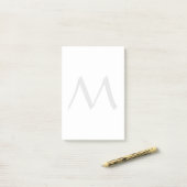 Post-it® Monogram Modern Simple Minimalist Plain (Sur un bureau)