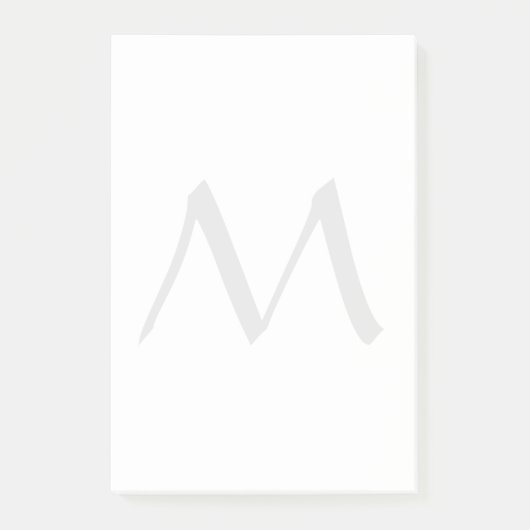 Post-it® Monogram Modern Simple Minimalist Plain (Devant)
