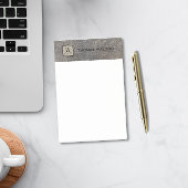 Post-it® Monogram Name Genuine Cowhide Leather Look