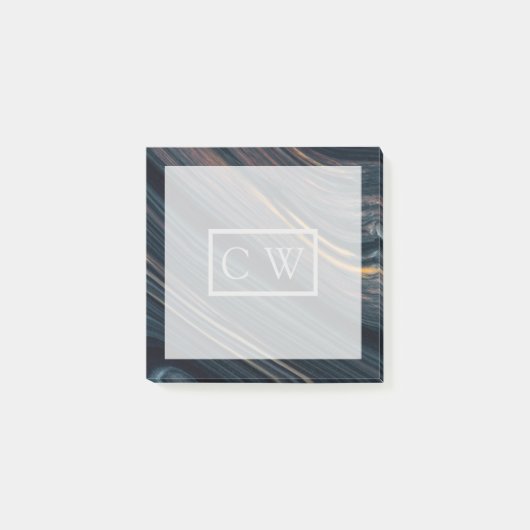 Post-it® Monogram | Obsidienne Mahogany Goldsheen (Devant)